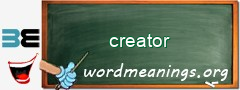 WordMeaning blackboard for creator